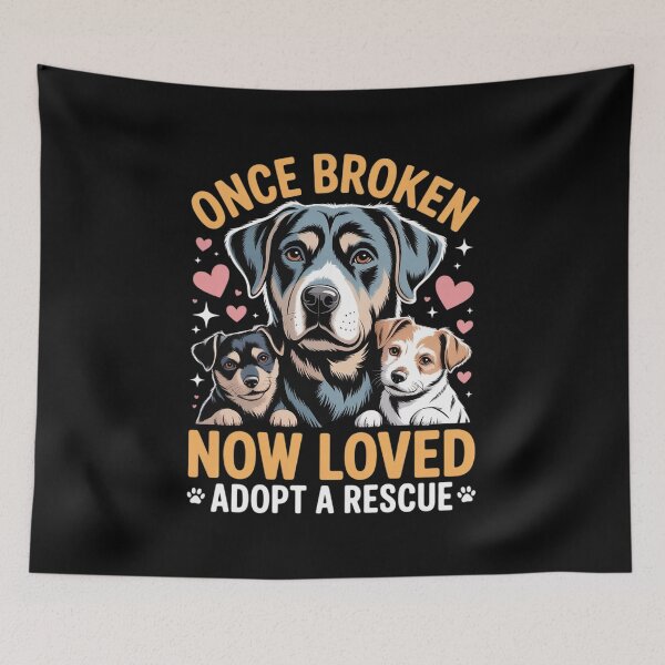 Item preview, Rescue Dog Once Broken Now Loved Adopt A Rescue  designed and sold by NailMolisa.