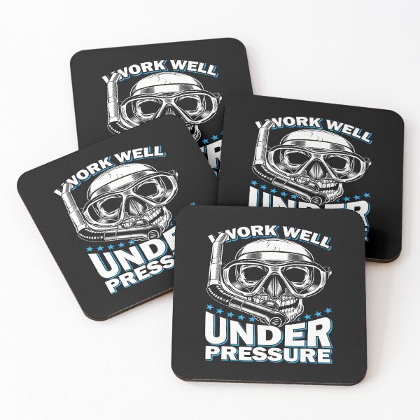 Item preview, Scuba Diver Skull Under Pressure Graphic designed and sold by CharlotteTerri.