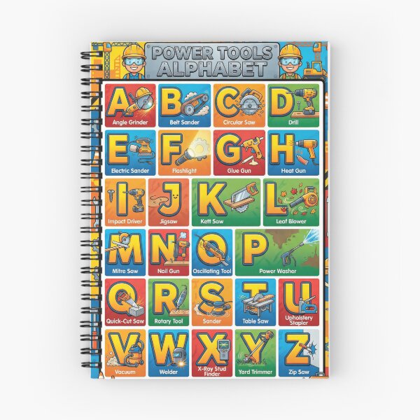 Item preview, A-Z Power Tools Alphabet designed and sold by Darktideprints.