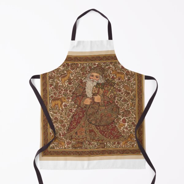 Item preview, “Kalamkari-Inspired Santa with Festive Gifts” designed and sold by digisetumedia.