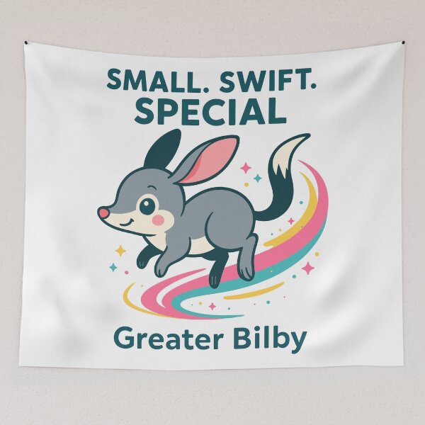 Item preview, Playful Greater Bilby Illustration designed and sold by WildlifeInc.