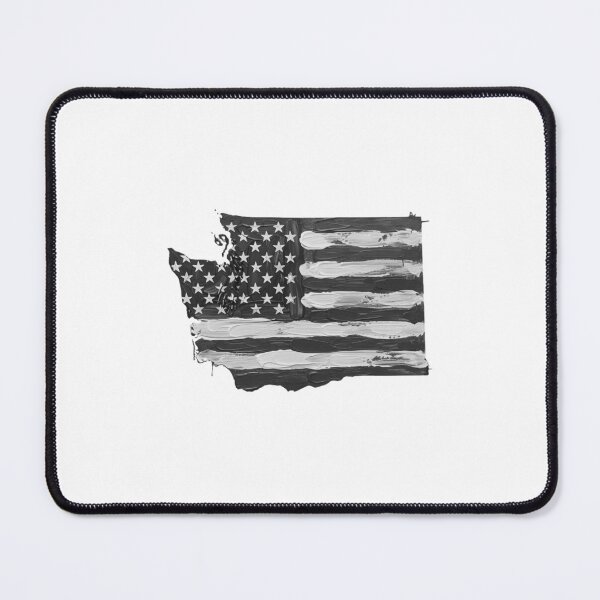Item preview, Washington State Stars & Stripes Silhouette – Black and White designed and sold by Paper Drip.