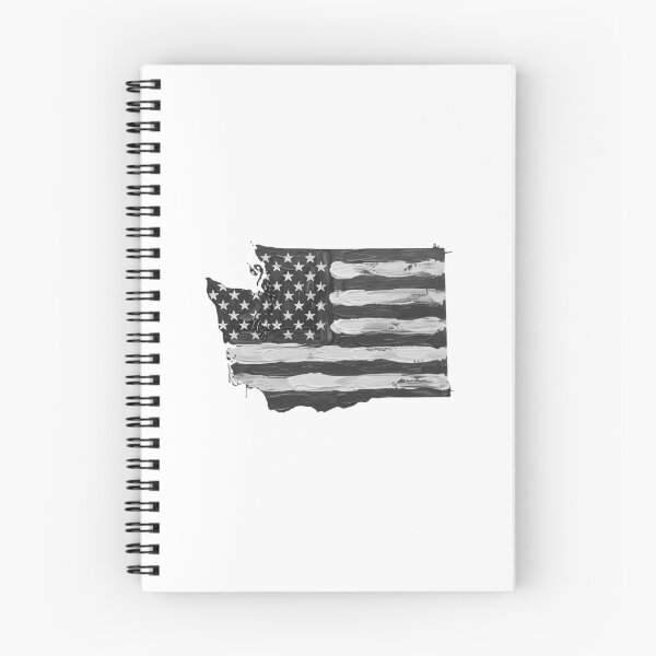 Item preview, Washington State Stars & Stripes Silhouette – Black and White designed and sold by Paper Drip.