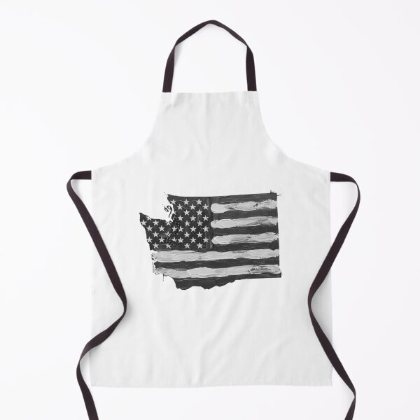 Item preview, Washington State Stars & Stripes Silhouette – Black and White designed and sold by Paper Drip.