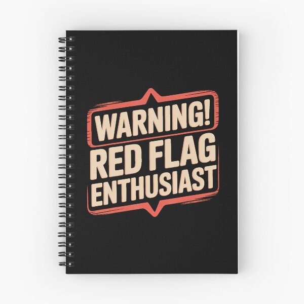 Item preview, Warning Red Flag Enthusiast Dating Relationship - designed and sold by RebeccaCelia.