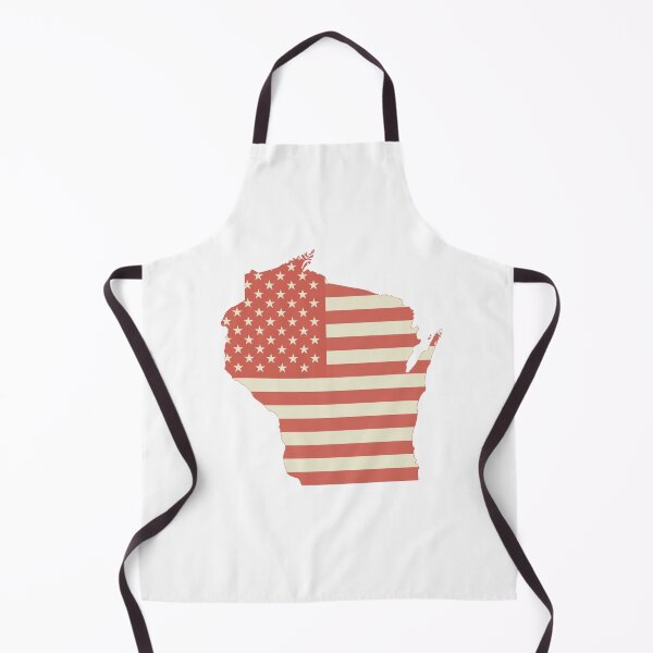 Item preview, Wisconsin USA Flag Silhouette – Stars and Stripes State Outline designed and sold by Paper Drip.