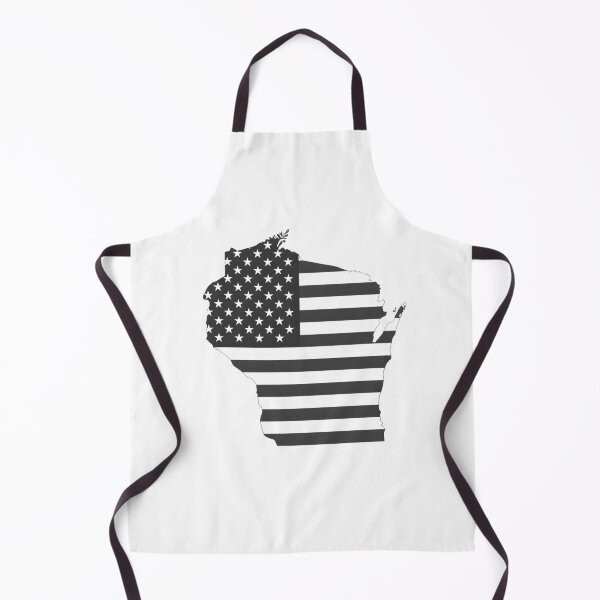 Item preview, Wisconsin State Stars & Stripes Silhouette – Black and White designed and sold by Paper Drip.