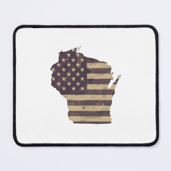 Item preview, Wisconsin State Vintage Stars & Stripes – Brown and Gold designed and sold by Paper Drip.