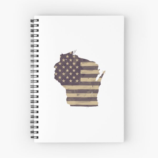 Item preview, Wisconsin State Vintage Stars & Stripes – Brown and Gold designed and sold by Paper Drip.