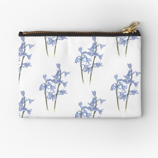 Bluebell Watercolour Zipper Pouch