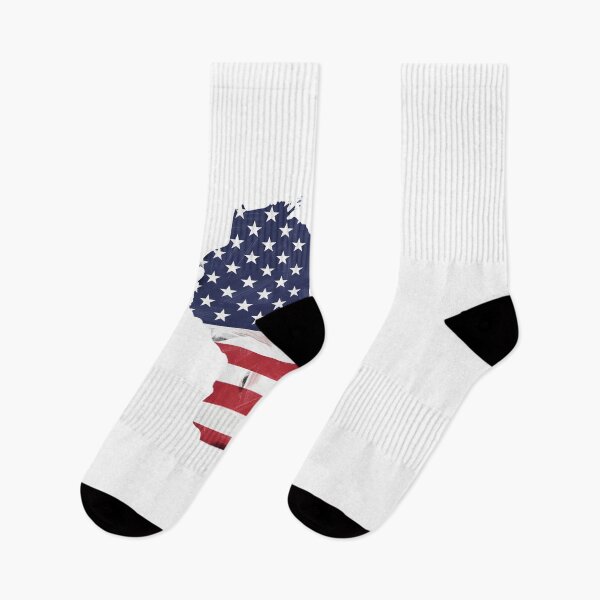 Item preview, Wisconsin Stars & Stripes State Silhouette – Distressed Americana designed and sold by Paper Drip.
