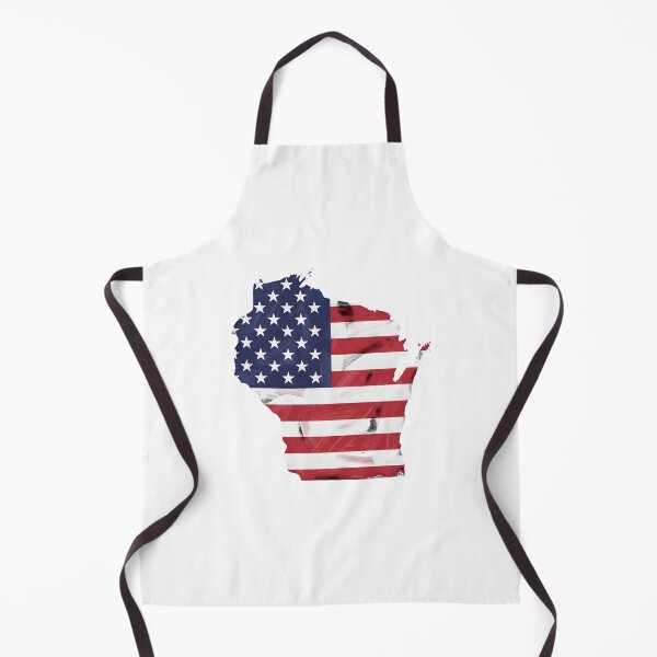 Item preview, Wisconsin Stars & Stripes State Silhouette – Distressed Americana designed and sold by Paper Drip.