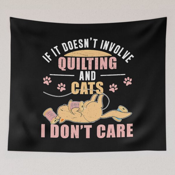 Item preview, Funny Hand Quilting Humor For Quilter Quilt Maker Cat Lovers designed and sold by TamaraIrma.