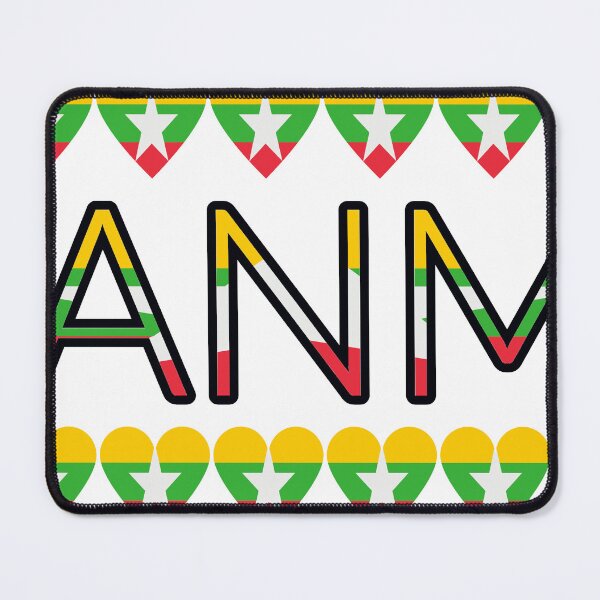 Item preview, Myanmar Flag Letters And Hearts designed and sold by TheIconSmith.