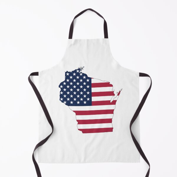 Item preview, Wisconsin Stars & Stripes State Silhouette – Distressed Americana designed and sold by Paper Drip.