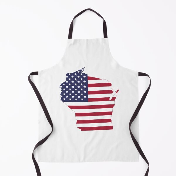 Item preview, Wisconsin Stars & Stripes State Silhouette – Distressed Americana designed and sold by Paper Drip.