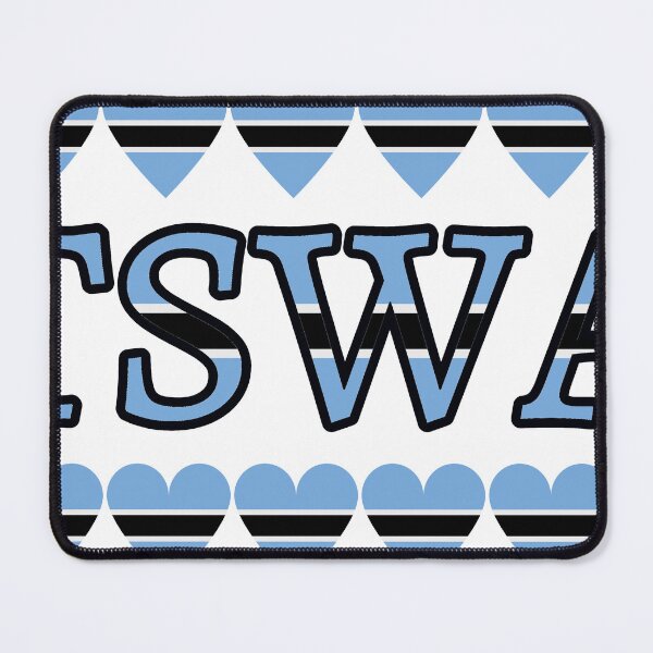 Item preview, Botswana Flag Letters And Hearts designed and sold by TheIconSmith.