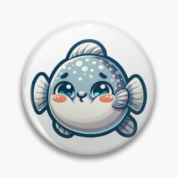 Item preview, Cute Sunfish Sticker – Adorable Mola Mola Chibi Ocean Animal Art designed and sold by LunaPixelStudio.