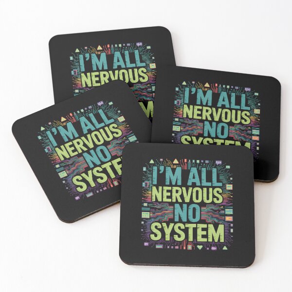 Item preview, I'M All Nervous No System Overwhelmed Neuro Puns designed and sold by RebeccaCelia.