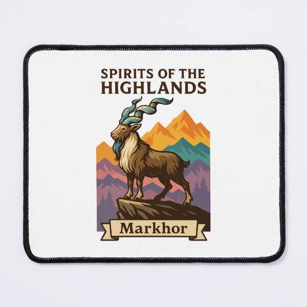 Item preview, Spirits of the Highlands Markhor – Mountain Goat Wildlife Art designed and sold by WildlifeInc.