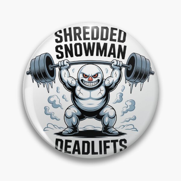 Item preview, Shredded Snowman Deadlifts Cursed Winter Fitness Gym Meme designed and sold by WSPrintCrafter.
