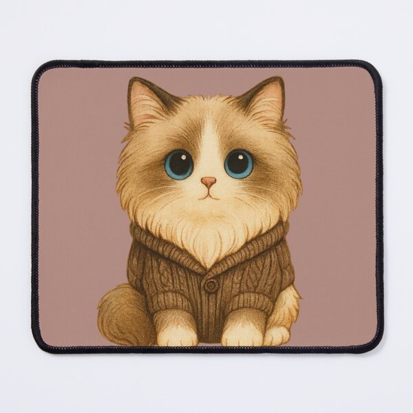Item preview, Cozy Knit Cat – Wrapped in Winter Warmth designed and sold by Monchatra.