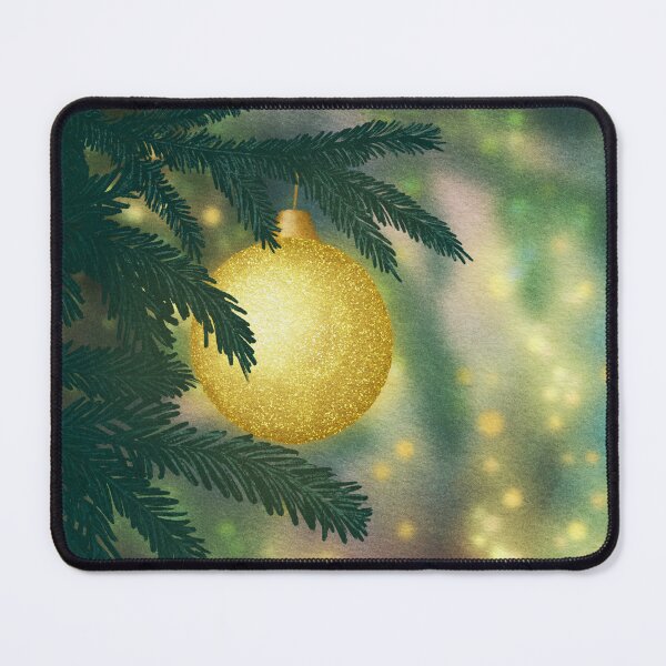 Item preview, Festive Christmas Tree Gold Glitter Ornament designed and sold by ivelinda.