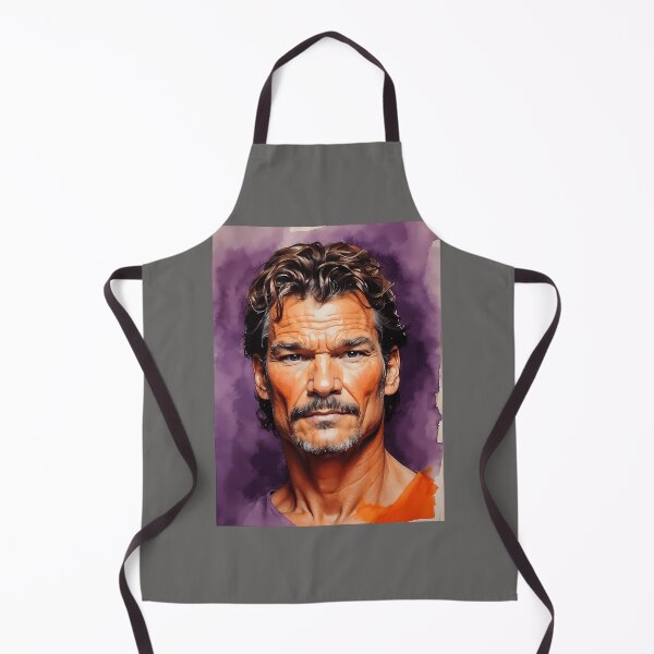 Item preview, PATRICK SWAYZE ORANGE PURPLE WATERCOLOR PORTRAIT designed and sold by ThomasSchott.