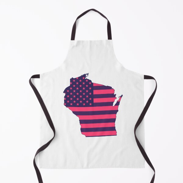Item preview, Wisconsin USA Flag Silhouette – Stars and Stripes State Outline designed and sold by Paper Drip.