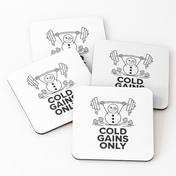 Item preview, Cold Gains Only Minimalist Line Art Snowman Winter Fitness Meme designed and sold by WSPrintCrafter.