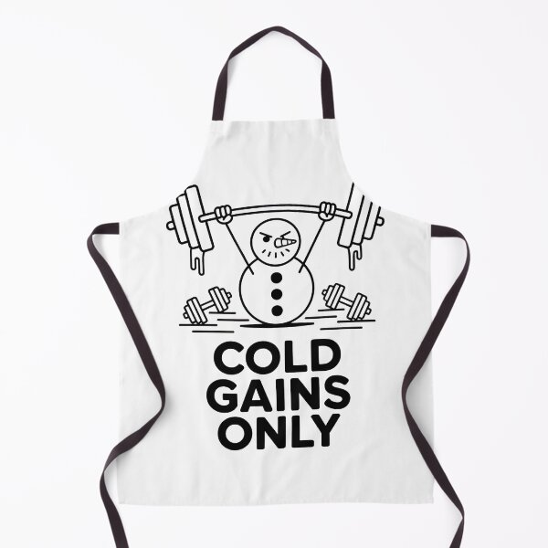 Item preview, Cold Gains Only Minimalist Line Art Snowman Winter Fitness Meme designed and sold by WSPrintCrafter.