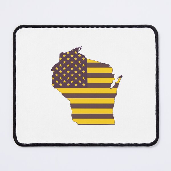 Item preview, Wisconsin USA Flag Silhouette – Stars and Stripes State Outline designed and sold by Paper Drip.