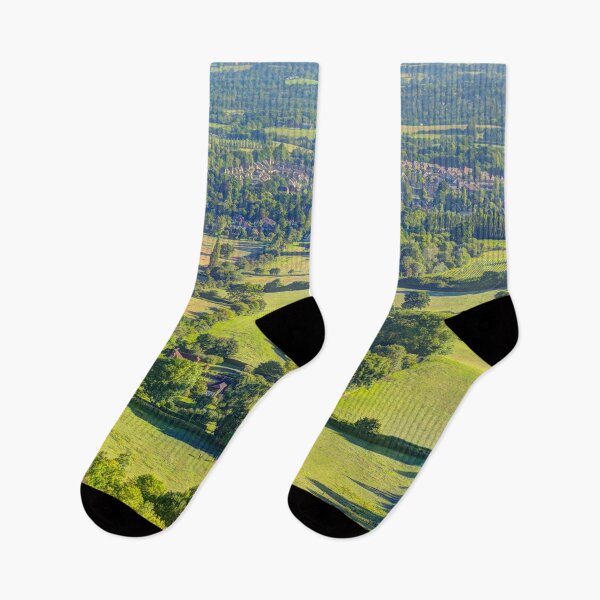 Item preview, Sunrise over Chantry Hill and Storrington Village.  designed and sold by HazyApplePhoto.