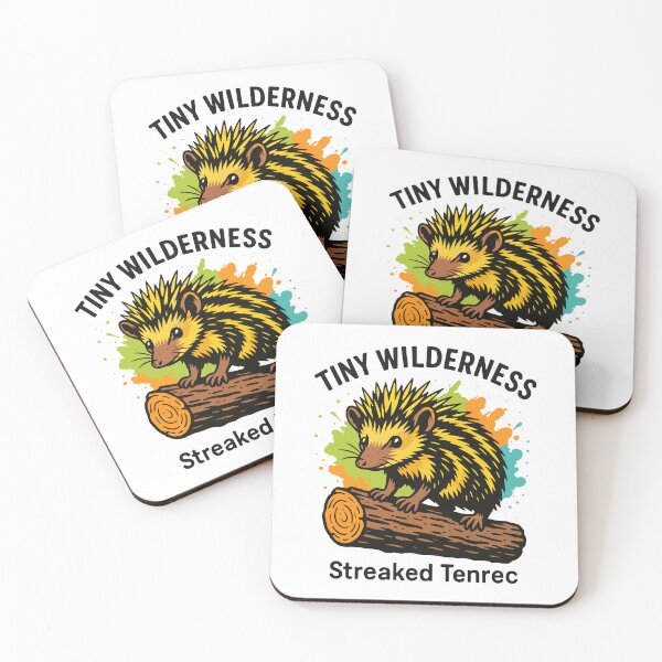 Item preview, Streaked Tenrec Tiny Wilderness Art designed and sold by WildlifeInc.
