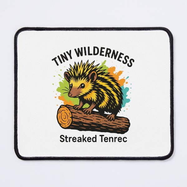 Item preview, Streaked Tenrec Tiny Wilderness Art designed and sold by WildlifeInc.