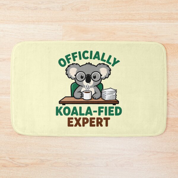 Item preview, Officially Koala-fied Expert - Funny Cute Koala Coffee Pun For Coffee Lovers designed and sold by Aesthetic-Avenue.