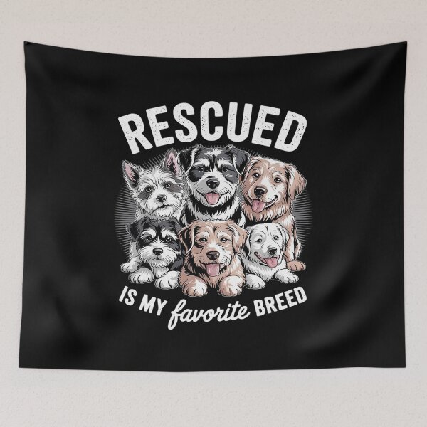 Item preview, rescued is my favorite breed - Animal Rescue Dog lover  designed and sold by NailMolisa.