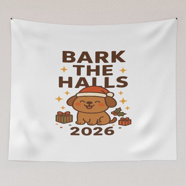 Item preview, Bark The Halls 2026 – Cute Christmas Dog Kiwi Style Holiday Design designed and sold by StyleLap.