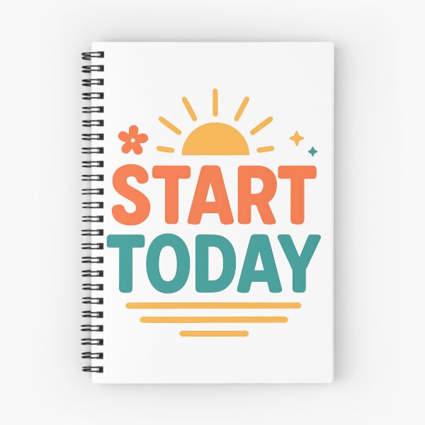 Item preview, Start Today Motivational Sunrise Quote Design. designed and sold by The-T-In-Retro.