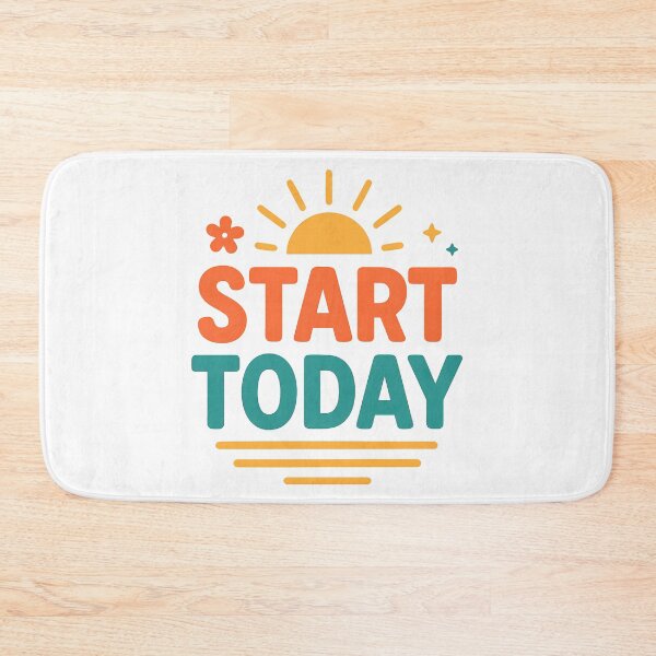 Item preview, Start Today Motivational Sunrise Quote Design. designed and sold by The-T-In-Retro.