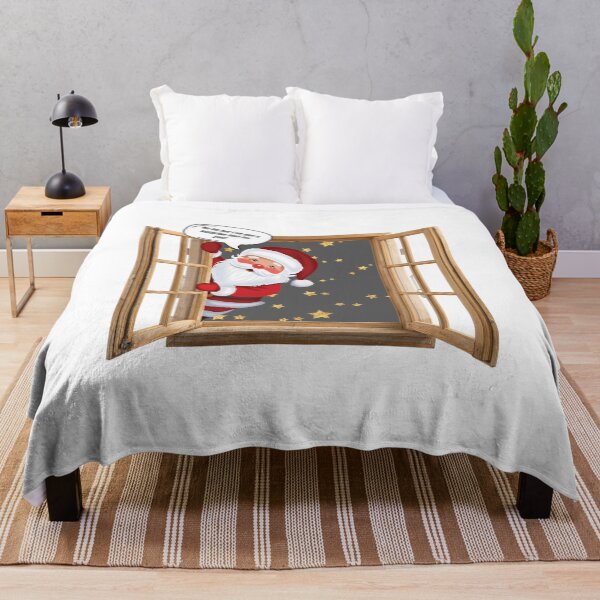 Item preview, Santa Surprise at the Window – Cute Christmas Holiday Art designed and sold by MomentumbyOla.