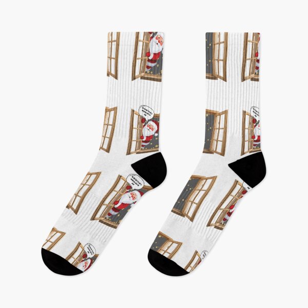 Item preview, Santa Surprise at the Window – Cute Christmas Holiday Art designed and sold by MomentumbyOla.