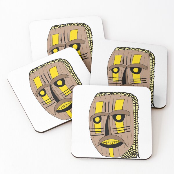 Item preview, Masquerade mask yellow with braids designed and sold by mad4mode.