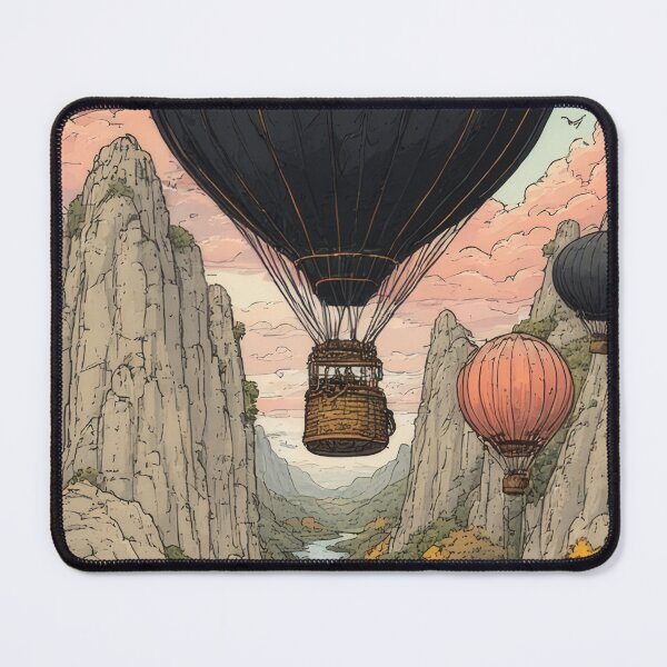 Item preview, Hot air balloons over rugged mountain scenery designed and sold by Mianku | Für das Leben.