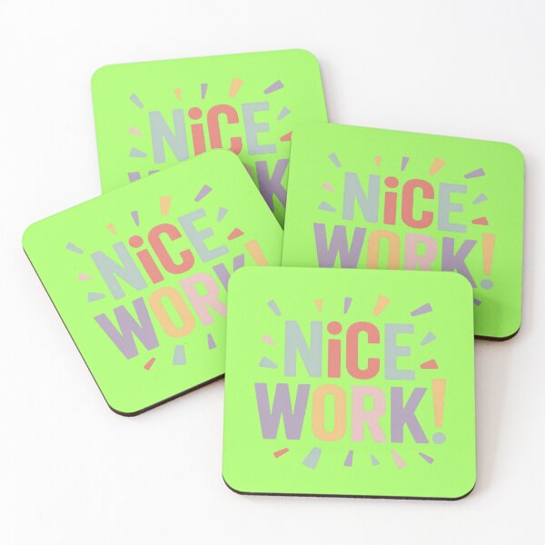 Item preview, Nice Work! Pastel Flat Art Greeting Card designed and sold by TeeVibeHaus.