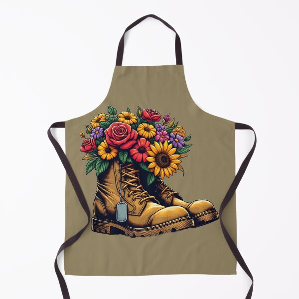 Item preview, Floral Combat Boots & Dog Tags designed and sold by GREENZ0NE.