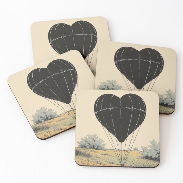 Item preview, Heart-shaped balloon landing in the golden field designed and sold by Mianku | Für das Leben.