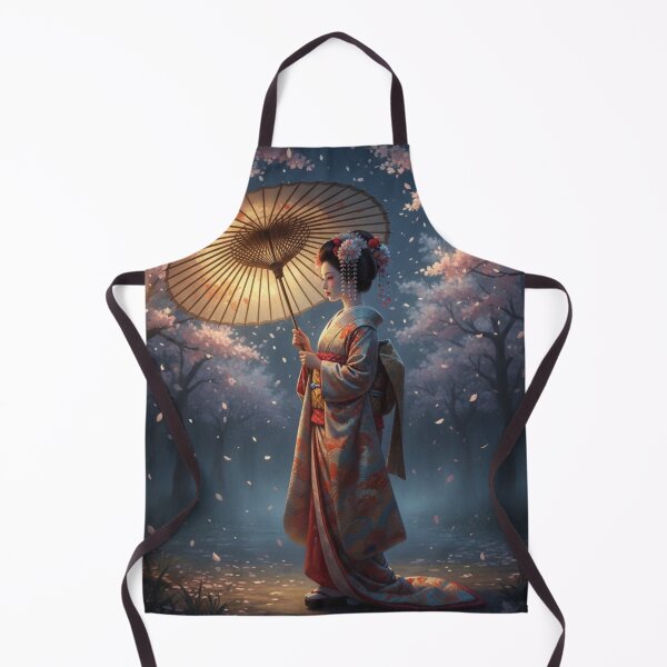 Item preview, Maiko Under the Night Sakura | Japanese Elegance & Lantern Light Art designed and sold by Mori-no-Akari.