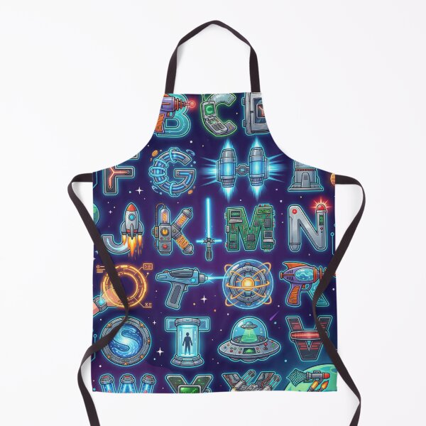Item preview, A-Z Retro Sci-fi Alphabet designed and sold by Darktideprints.