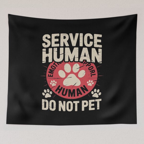 Item preview, Service Dog Human Do Not Pet Funny Rescue Dog Owner Vintage  designed and sold by InspiredFoul.